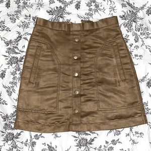 H&M Tan Suede Mini Skirt